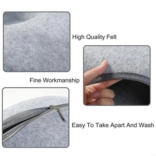 Collapsible Felt Cat Tunnel Bed
